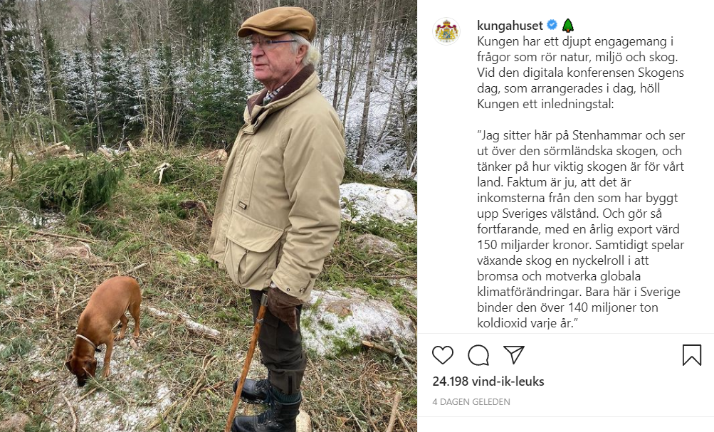 Carl Gustaf Met Hond Screenshot Instagram 1