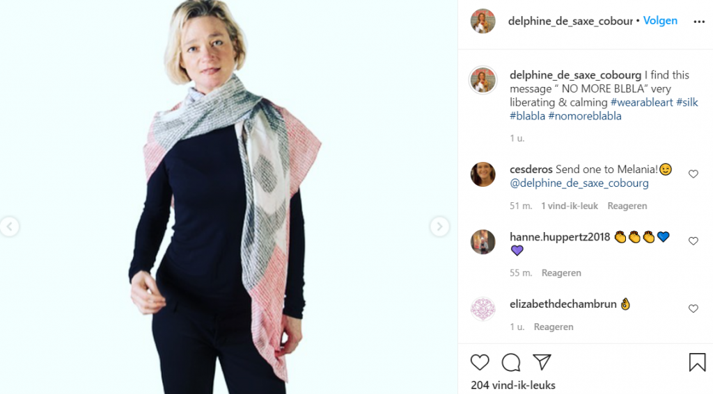 Delphine Nieuwe Sjaal Screenshot Instagram Foto 2