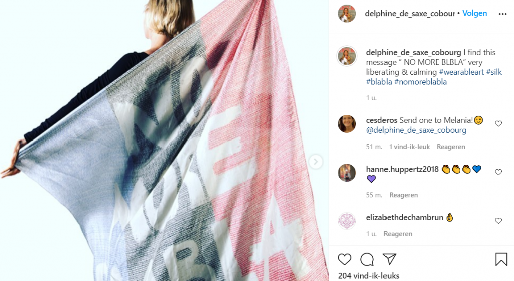 Delphine Nieuwe Sjaal Screenshot Instagram Foto 3