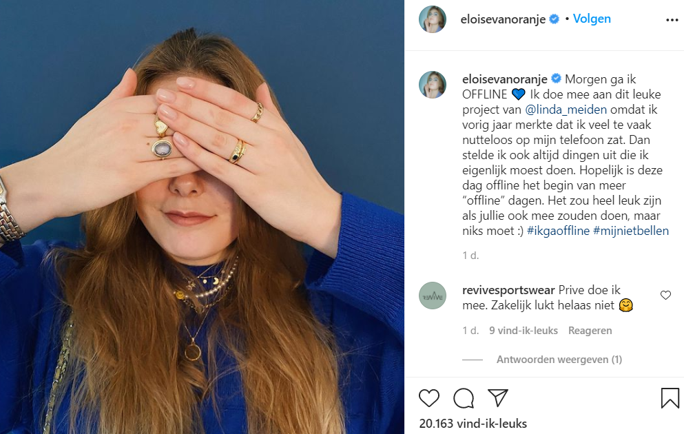 Eloise Screenshot Instagram Offline Dagje Januari 2021