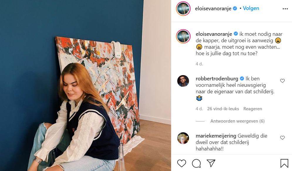 Eloise Uitgroei Screenhot Instagram Januari 2021