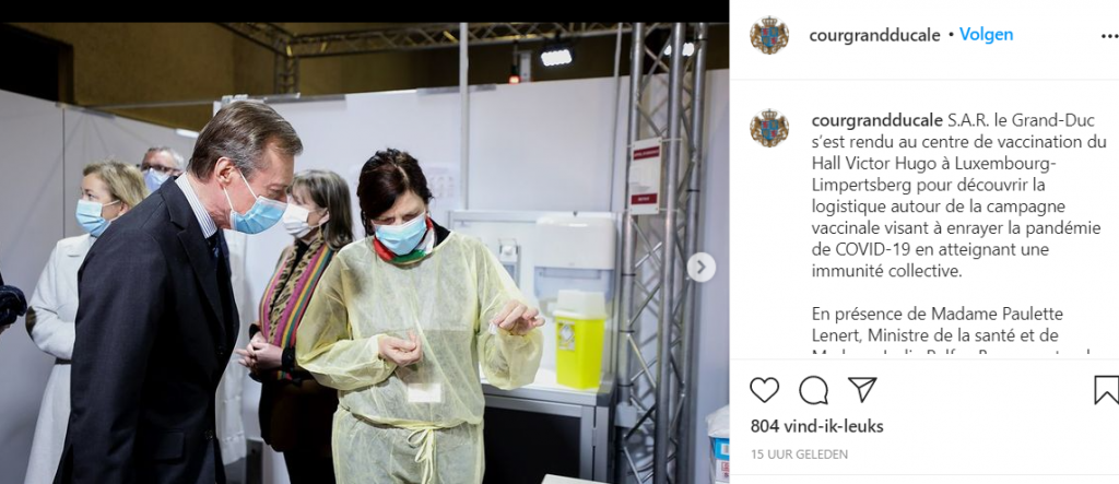 Henri In Vaccinatiecentrum Instagram Foto 1