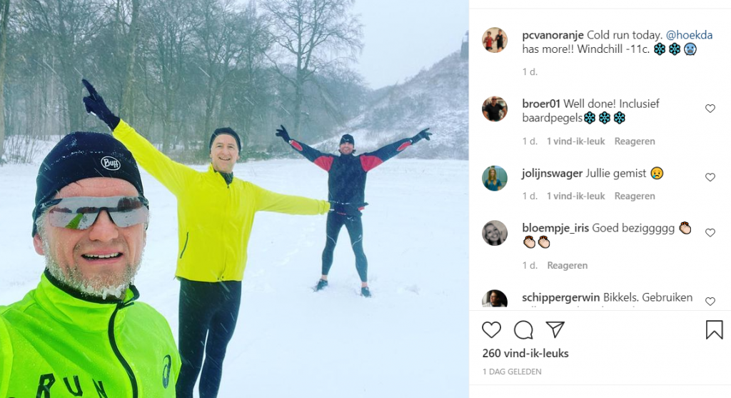 Pieter Christiaan Snowfie Screenshot Instagram Februari 2021