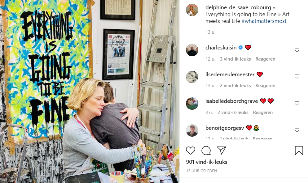 Delphine Met Zoon Screenshot Instagram Maart 2021