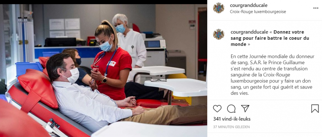 Guillaume Doneert Bloed Screenshot Instagram Juni 2021