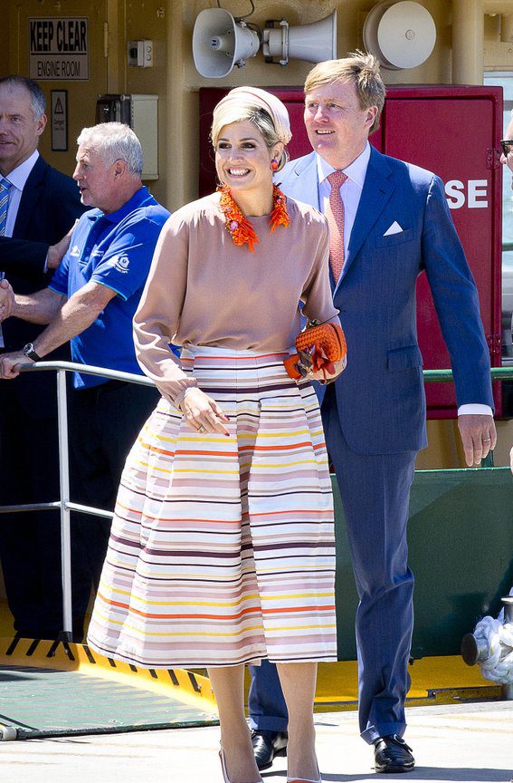 Queen Maxima And King Willem Alexander During The 4th Day Of The 5 Day Statevisit To Sydney , Austalia.
