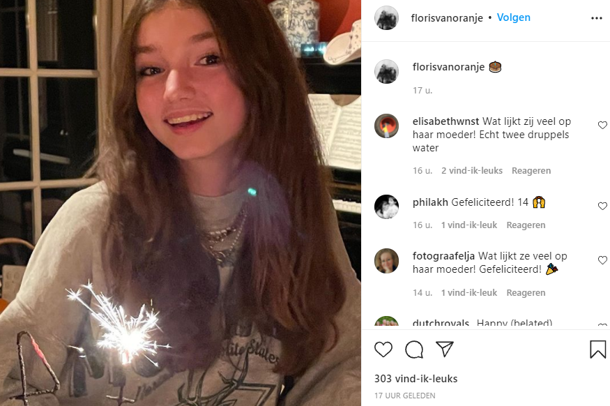 Screenshot Floris Magali Jarig Instagram Oktober 2021