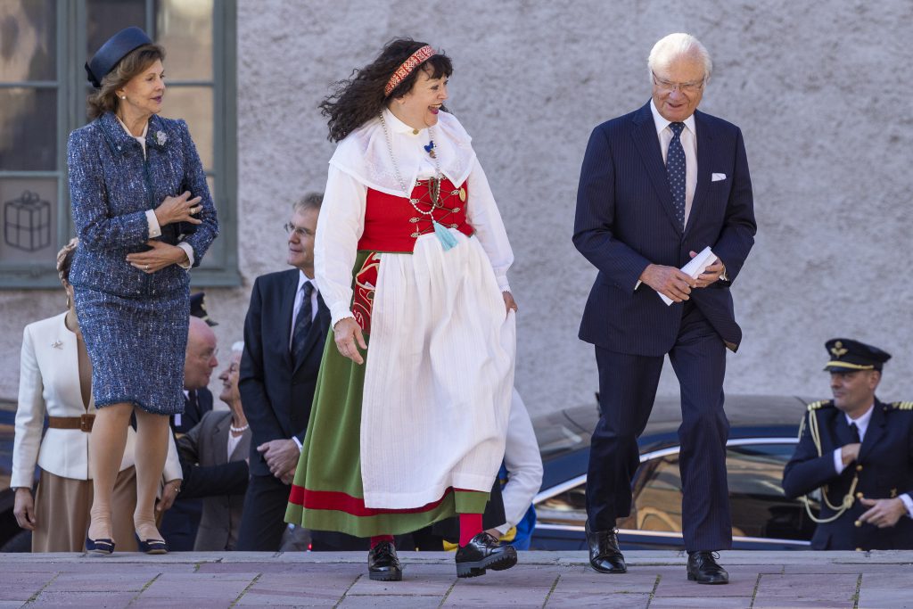 Swedish Royals Attend A Ceremony At Upssala Cathedral