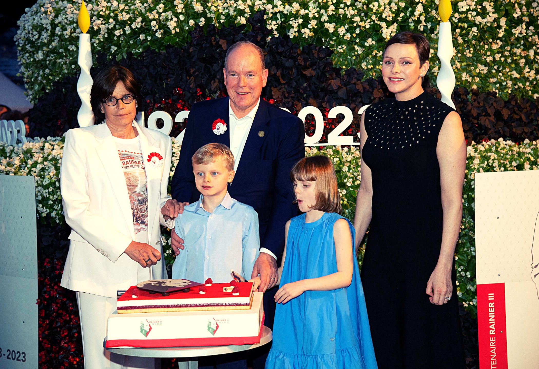 Stephanie, Albert, Charlene, Jacques, Gabriella