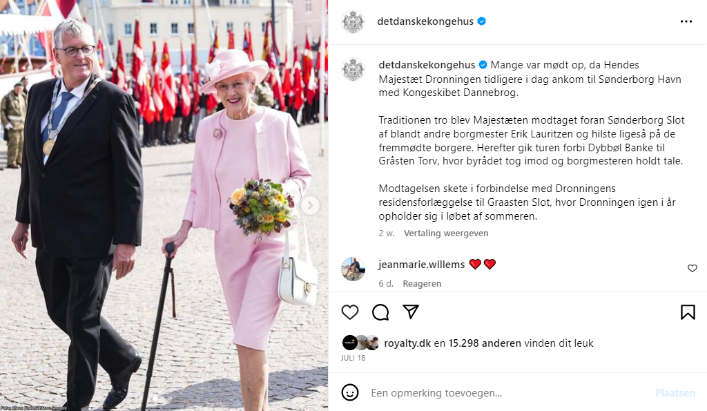Margrethe Denemarken In Roze