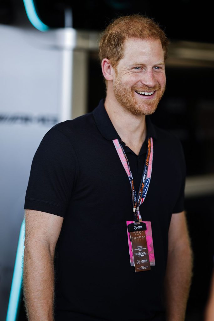 Prince Harry Duke Of Sussex Looks On In The Mercedes Garage News Photo 1698002076