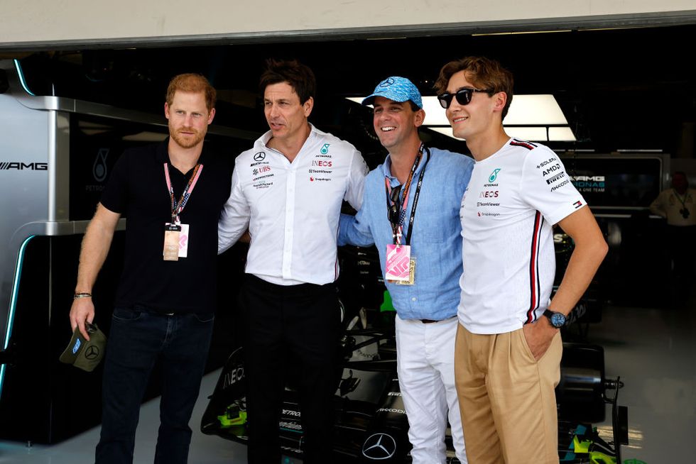Prince Harry Duke Of Sussex Speaks To Mercedes Gp Executive News Photo 1698001989