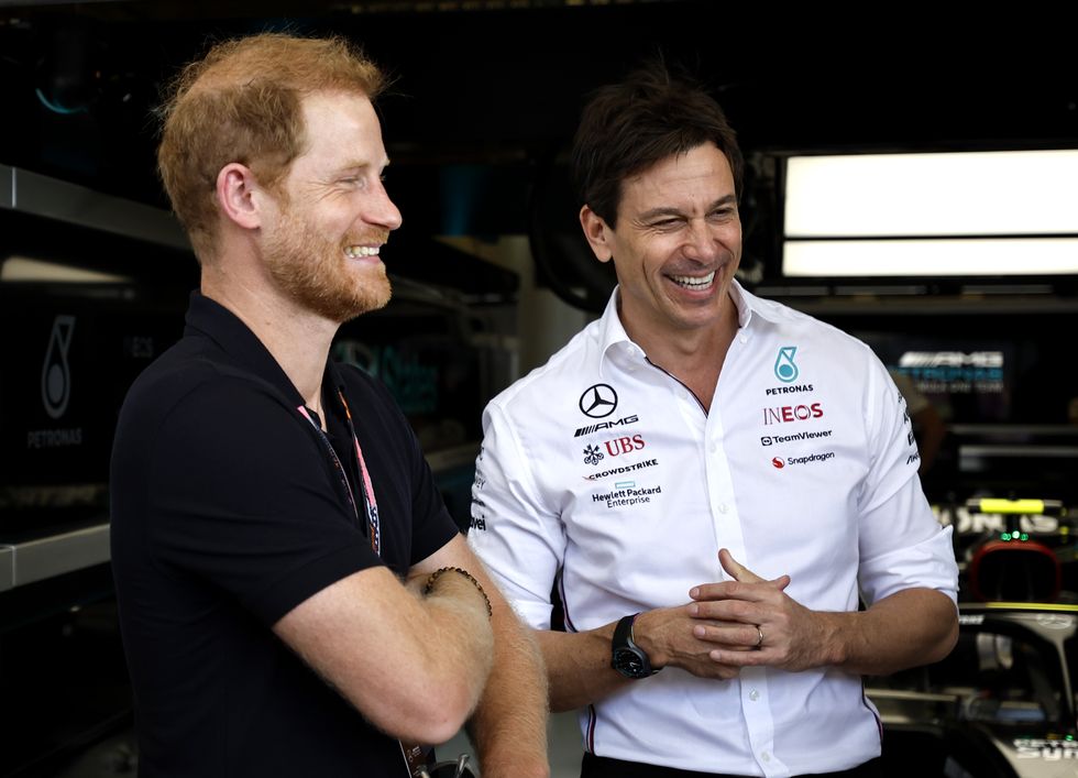 Prince Harry Duke Of Sussex Speaks To Mercedes Gp Executive News Photo 1698002272