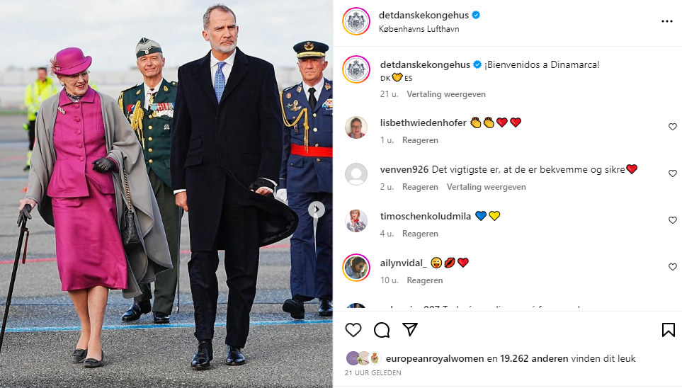 Felipe En Margrethe Screenshot Instagram Det Danske Kongehus