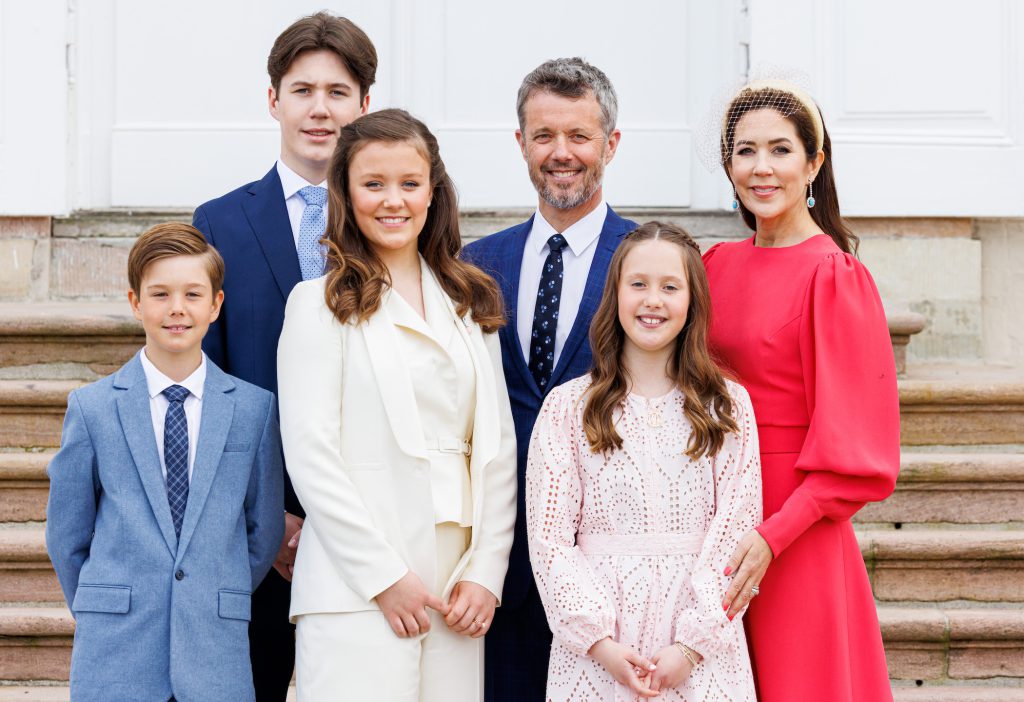 koning Frederik en gezin