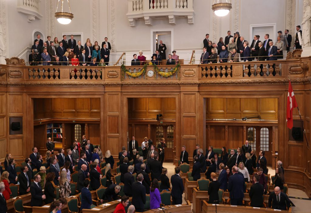 Danish Royal Family Received In Danish Parliament