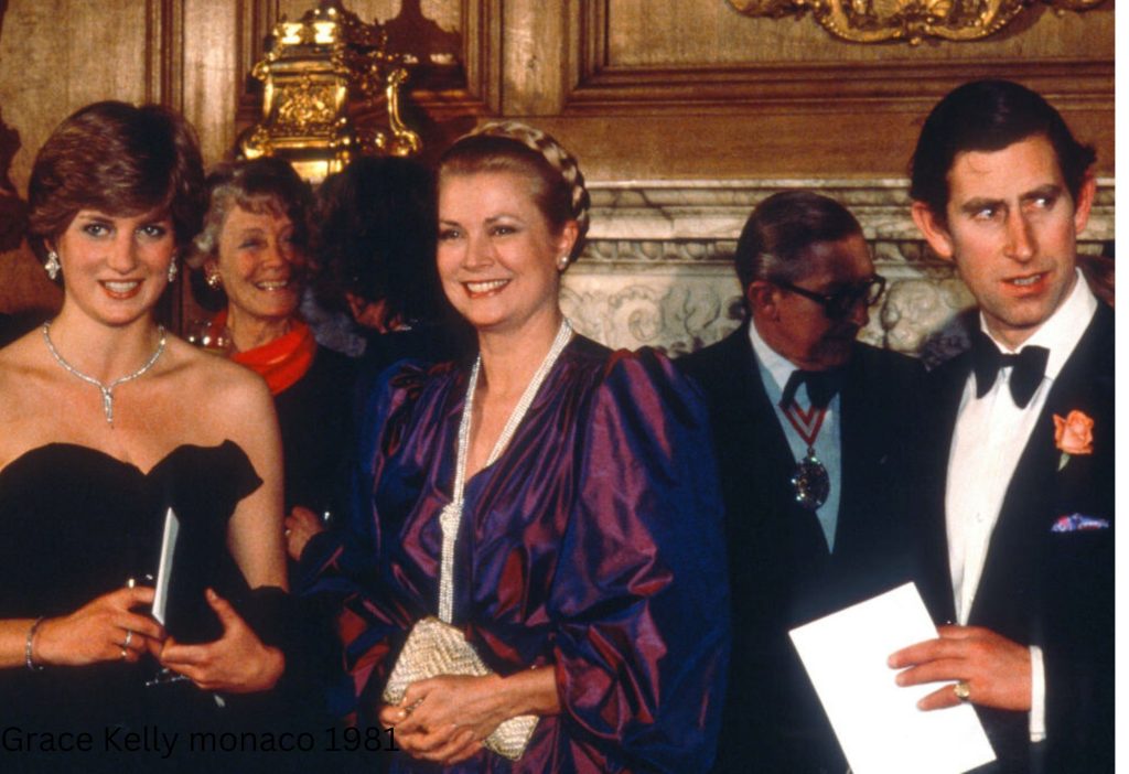 Grace Kelly Monaco 1981 met Diana Spencer en Prins Charles