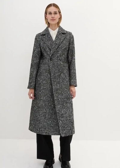 Lange Wollen Jas Met Structuur