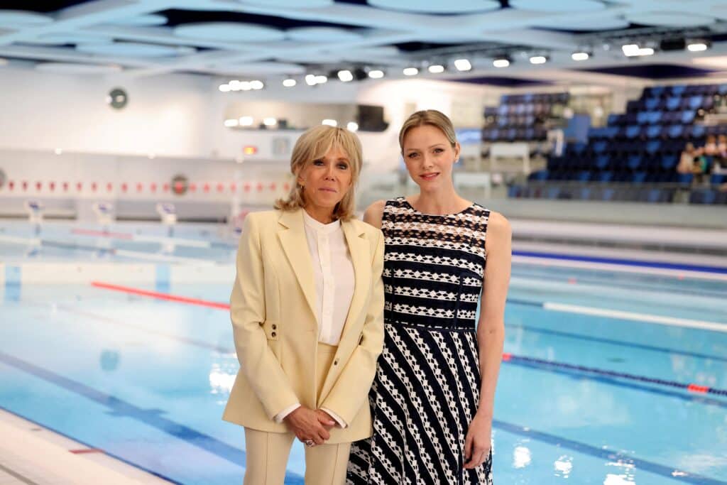 No Tabloids Brigitte Macron And Princess Charlene At The Water Safety Day Event