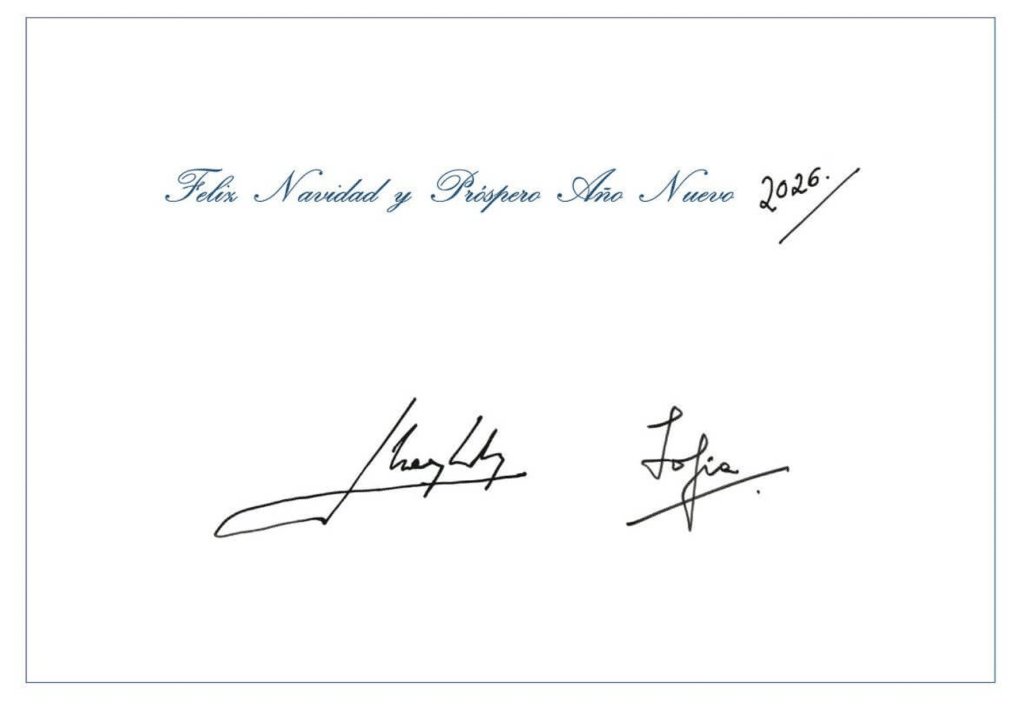 Juan Carlos Sofia Kerstkaart