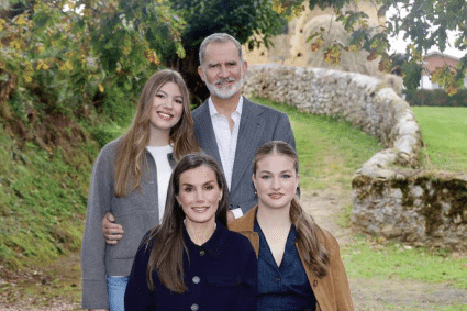 Spaanse Royals Felipe Letizia Kerstfoto