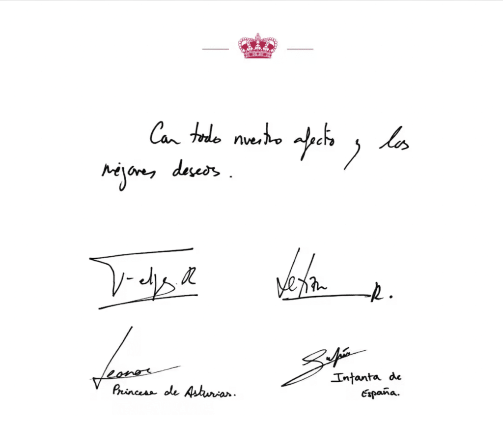 Spaanse Royals Kerstkaart