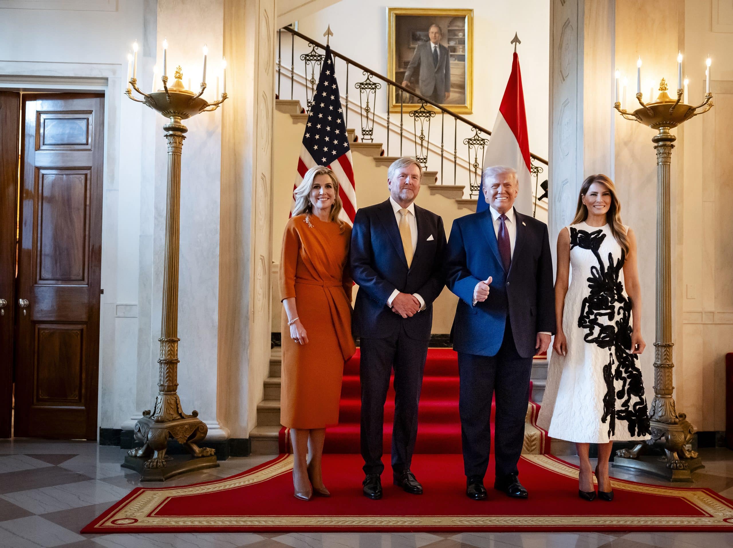 Koningspaar Bezoekt Trump In Witte Huis