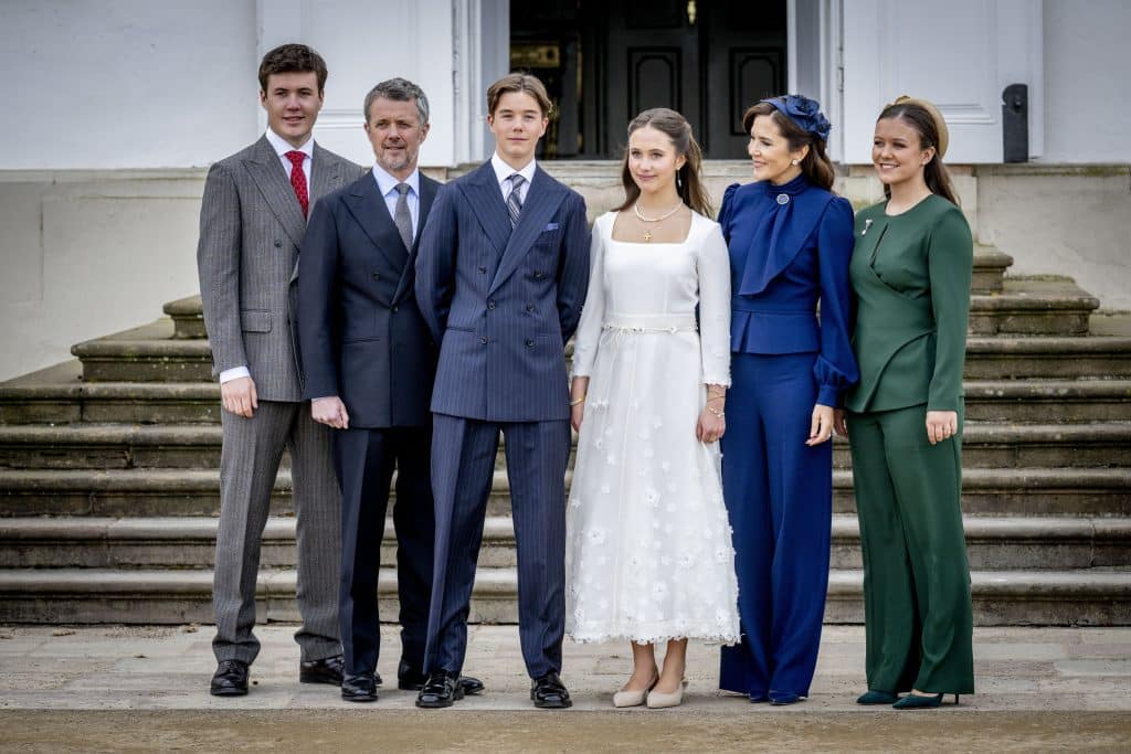 Deense Royals Bij De Confirmatie Van Prins Vincent En Prinses Josephine, Denemarken