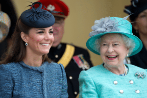 Prinses Catherine en koningin Elizabeth