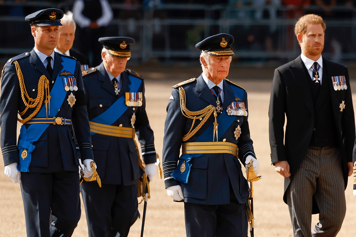 Koning Charles, prins William en prins Harry Getty Images