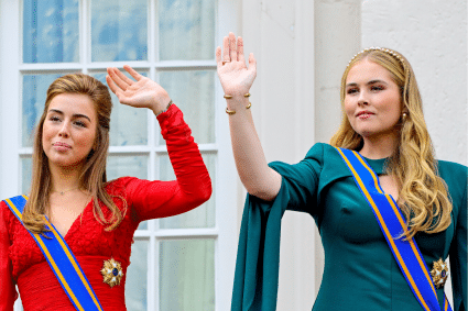 Prinses Amalia en prinses Alexia ANP