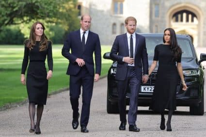 Prinses Catherine, prins William, prins Harry en Meghan Markle - Getty Images