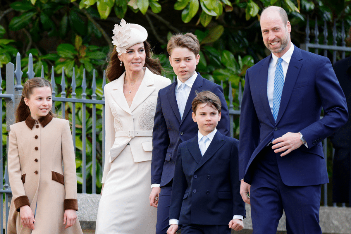 Prins William, prinses Catherine, prins George, prinses Charlotte en prins Louis Getty Images