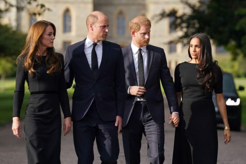 Catherine, William, Harry en Meghan - Getty Images