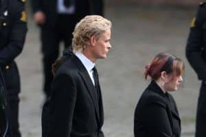 Marius Borg Høiby tijdens de uitvaart van koning Harald - ANP