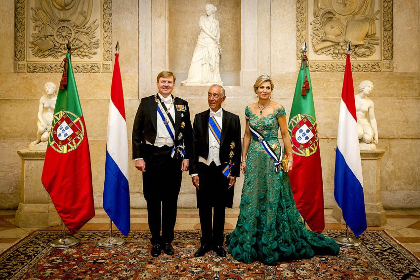 Koningspaar Dineert Met Portugese President