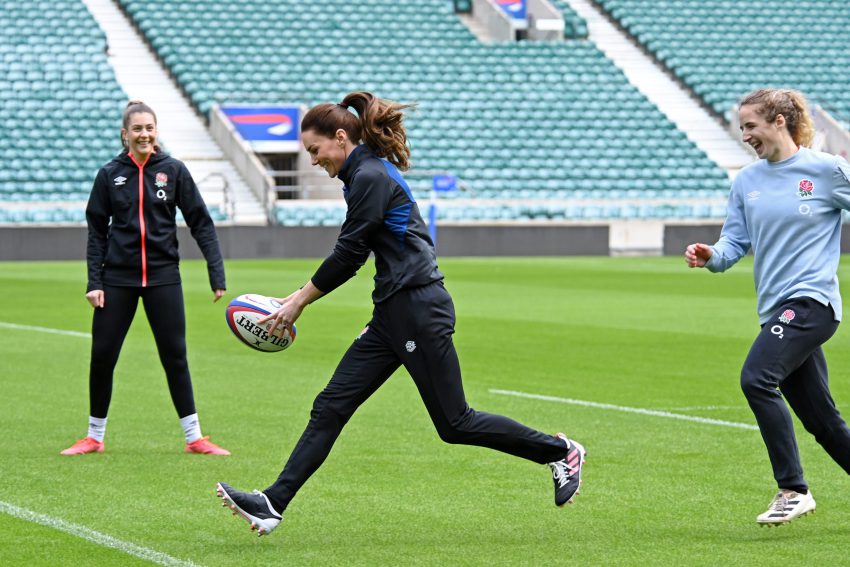 The Duchess Of Cambridge Joins England Rugby Training Session