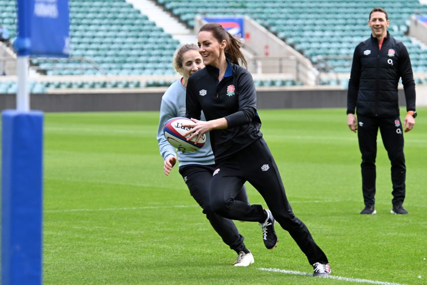 The Duchess Of Cambridge Joins England Rugby Training Session