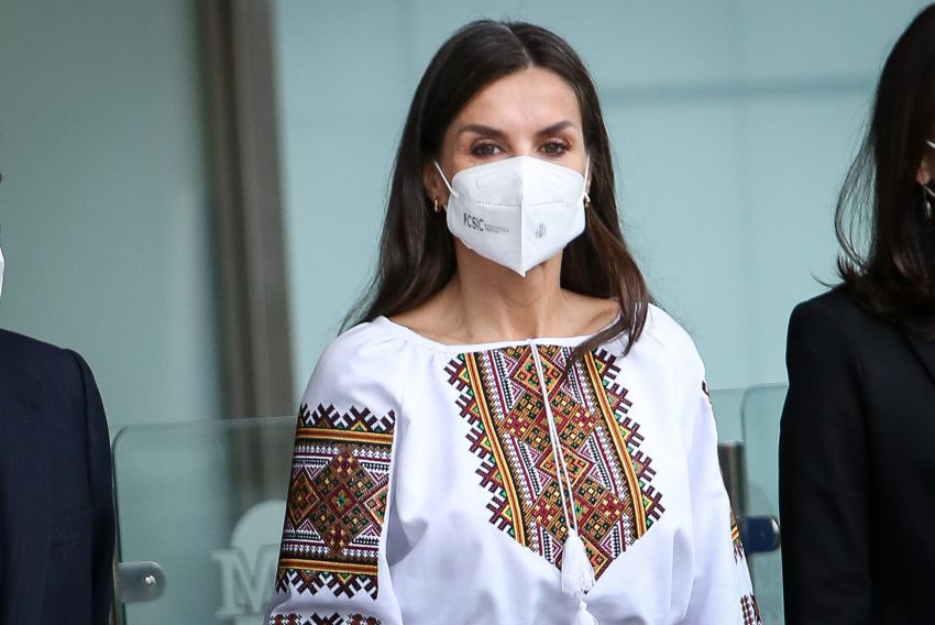 Queen Letizia Of Spain Arrives At Mutua Madileña's Auditorium