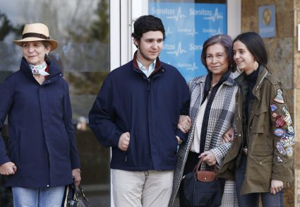 Spanish Royal Family Visits King Juan Carlos At Hospital