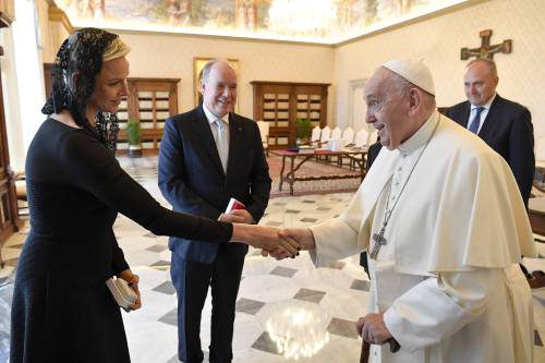 Pope Francis Meets Monaco's Prince Albert Ii