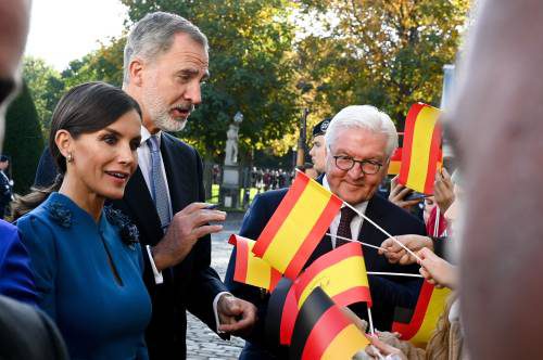 Spanish King Felipe Vi And Queen Letizia Visit Germany