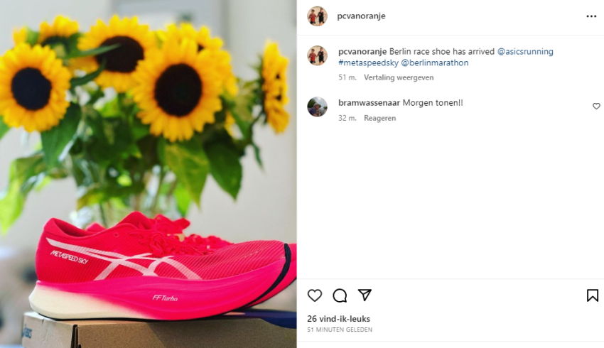 Hardloopschoenen Insta Post Pieter Christiaan September 2023